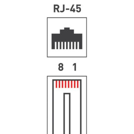 Джек компьютерный RJ45 (8P8C) кат.5E (уп.100шт) Rexant 05-1021