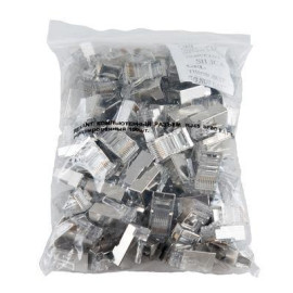 Джек компьютерный RJ45 (8P8C) кат.5E с экраном (уп.100шт) Rexant 05-1023