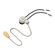 Выключатель для настенного светильника с проводом и деревянным наконечником Silver блист. Rexant 06-0242-A