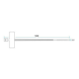 Хомут кабельный 2.5х100 под маркер нейл. бел. (уп.100шт) Rexant 07-0106
