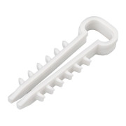 Дюбель-хомут 5-10 для плоского кабеля бел. (уп.100шт) Rexant 07-4610