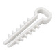 Дюбель-хомут 5-10 для плоского кабеля бел. (уп.100шт) Rexant 07-4610
