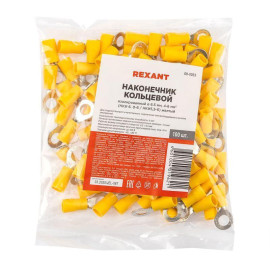 Наконечник кольцевой изолированный (НКИ d6.5мм) 4-6кв.мм (VR5.5-6) REXANT 08-0053