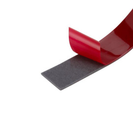 Скотч двухсторонний 12ммх5м красн. на сер. основе Rexant 09-6012