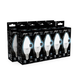 Лампа светодиодная Black 9.5Вт свеча 4100К нейтр. бел. E14 950лм GAUSS 103101210