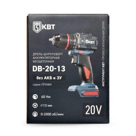Дрель-шуруповерт DB-20-13 (без АКБ и заряд. устр.) КВТ 104534