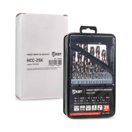 Набор сверл по металлу НСС-25К ПРОФИ КВТ 106206