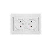 Розетка 2-м СП Бриллиант 16А IP20 без заземл. бел. UNIVersal 7947519