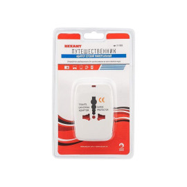 Адаптер сетевой «Путешественник» с розетки (A C G I) универс. разъем бел. Rexant 11-1052