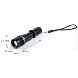 Фонарь аккумуляторный E142 CREE 3Вт фокус 3 режима 220В пластик. черн. (бокс) Ultraflash 12187