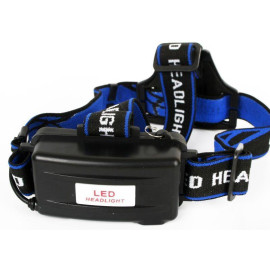 Фонарь аккумуляторный налобный E150 CREE 3Вт фокус 3 режима 220В пластик. черн. (бокс) Ultraflash 12188