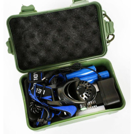 Фонарь аккумуляторный налобный E150 CREE 3Вт фокус 3 режима 220В пластик. черн. (бокс) Ultraflash 12188