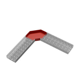 Угол для лотка горизонтальный 90град. 300х100 сталь 1мм 