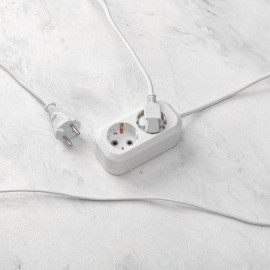 Удлинитель 2х3м с заземл. 3х0.75 бел. PROCONNECT 13-4203