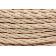 Провод ретро 2х1.5 матов. зол./песочн. (уп.50м) Bironi B1-424-719-50