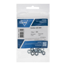 Гайка самоконтрящаяся М6 DIN 985 цинк. (пакет) (уп.16шт) Tech-Krep/Zitar 103031