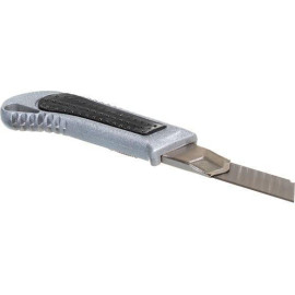 Нож с выдвижным лезвием 18мм метал. корпус автоматический фиксатор Вихрь 73/10/10/1