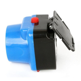 Фонарь аккумуляторный налобный LED5375 LED 0.4Вт 2 режима 220В пластик. голуб. (бокс) Ultraflash 14252