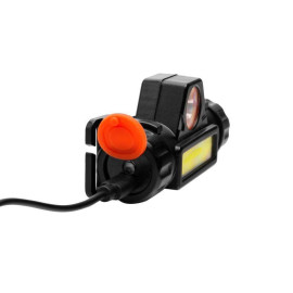 Фонарь аккумуляторный налобный E1340 XPE + COB LED 3Вт 2 режима аккум. 3.7В магнит диммир. черн. (бокс) Ultraflash 14268