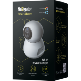 Видеокамера 14 546 Smart Home NSH-CAM-01-IP20-WiFi 360град. IP20 FHD Navigator 14546