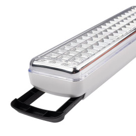 Фонарь-светильник аккумуляторный Accu9-L60-wh аварийный 60SMD яркий 300лм 2ч/эконом 90лм 6ч 220В аккум. Li-ion 3.7В 2.4А.ч бел. JazzWay 5024540