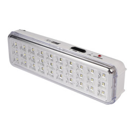 Фонарь-светильник аккумуляторный Accu9-L30-wh аварийный 30SMD яркий 300лм 2ч/эконом 90лм 6ч 220В аккум. Li-ion 3.7В 1.2А.ч бел. JazzWay 5024533