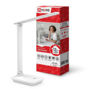 Светильник светодиодный настольный ССО 06Б 12Вт 3000-6500К 600лм сенсор-диммер с подставкой под телефон с адаптером бел. IN HOME 4690612036519