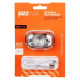 Фонарь аккумуляторный налобный AccuH1-L5WZ-bk zoom LED 5Вт + 2хRED SMD IP54 5 режимов: 100проц. 180лм 3.5ч/50проц. 110лм 5.5ч/30проц. 65лм 15ч/красн. 28ч/мигающ. красн. 12ч аккум. 0.8А.ч управл. жестами черн./сер. JazzWay 5036642