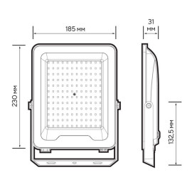 Прожектор светодиодный PFL-V 100Вт 6500К IP65 ДО Pro JazzWay 5039759