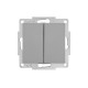 Выключатель 2-кл. СП Vesna механизм платина LEZARD 742-3588-101