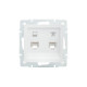 Розетка компьютерная + телефонная 1-м СП Vesna механизм бел. LEZARD 742-0288-143