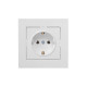 Розетка 1-м СП Vesna с заземл. ПБТ механизм бел. LEZARD 742-0288-122B