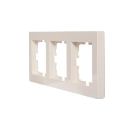 Рамка 3-местн. горизонт. VESNA кремов. LEZARD 742-0300-148