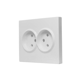 Розетка 2-м СП VESNA без заземл. ПБТ бел. LEZARD 742-0200-128B