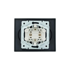 Розетка 2-м СП VESNA без заземл. ПБТ черн. бархат LEZARD 742-4200-128B