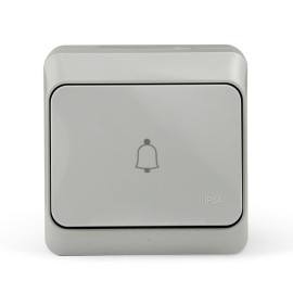 Кнопка звонка ОП Nix 10А IP54 250В сер. TOKOV ELECTRIC TKE-NX-DB-C06-IP54