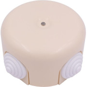 Коробка распределительная 78мм (4 кабельных ввода в комплекте) пластик песочн. зол. Bironi B1-521-24-K