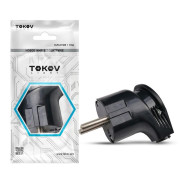 Вилка угловая 16А 250В с заземл. черн. TOKOV ELECTRIC TKL-PLUZ-C05