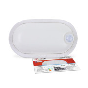 Светильник светодиодный СПП ИД-1565-ОВАЛ 15Вт 6500К IP65 1350лм 160х88мм герметичный с инфракрасным датчиком IN HOME 4690612044088