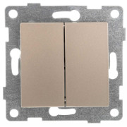 Выключатель 2-кл. СП Ugra 10А IP20 250В механизм шампань GUSI С11В2-027