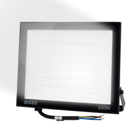 Прожектор светодиодный СДО-20 100Вт 6500К IP65 230В BL ДО прозр. закален. стекло ФАZА 5047341