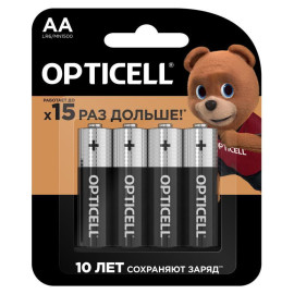 Элемент питания алкалиновый AA/LR6 (блист.4шт) Basic Opticell 5051001/6051001