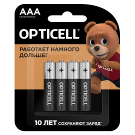 Элемент питания алкалиновый AAA/LR03 (блист. 4шт) Basic Opticell 5051002/6051002