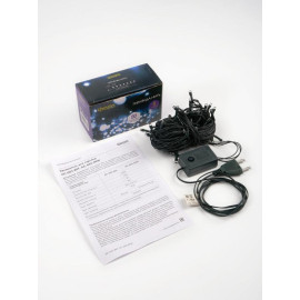 Гирлянда AC-G02-80W 80LED 8.8м 8реж. 220В бел. ФАZА 5047716