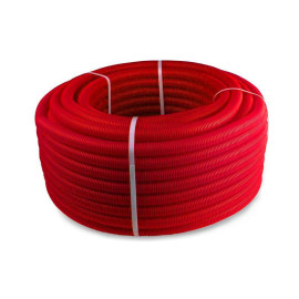Труба гофрированная ПНД d34мм внутр. d30мм красн. (уп.50м) RTP 35401