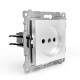 Розетка 1-м СП Pixel 16А IP20 без заземл. защ. шторки механизм бел. TOKOV ELECTRIC TKE-PX-R1SF-C01