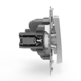 Выключатель 2-кл. СП Pixel 10А IP20 с индикатором механизм алюм. TOKOV ELECTRIC TKE-PX-V2I-C03