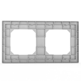 Рамка 2-м Pixel универс. алюм. TOKOV ELECTRIC TKE-PX-RM2-C03