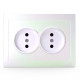 Розетка 2-м СП Pixel 16А IP20 без заземл. в сборе перламутр. TOKOV ELECTRIC TKE-PX-R2F-C04