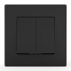 Выключатель 2-кл. СП Pixel 10А IP20 в сборе карбон TOKOV ELECTRIC TKE-PX-V2F-C14